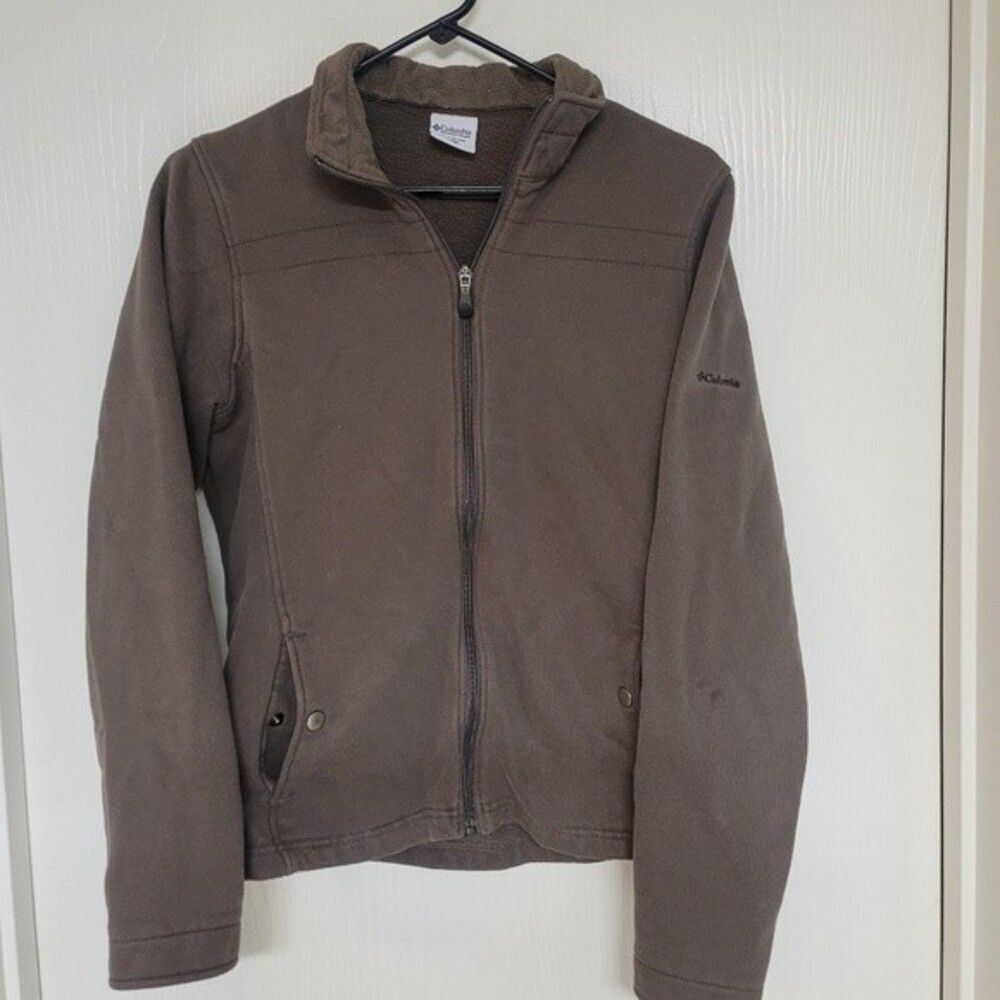 ⭐️ Womens brown Columbia zip up sweatshirt - size M